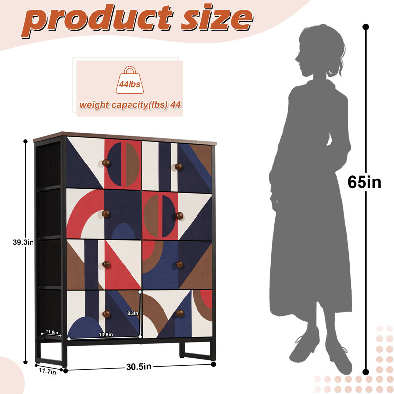 Hokku Designs Destina 8 Drawer Dresser Wayfair